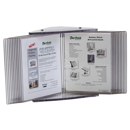 Tarifold Crystal Desk Reference Unit-20 Pockets - can be used in portrait or landscape view TA567584